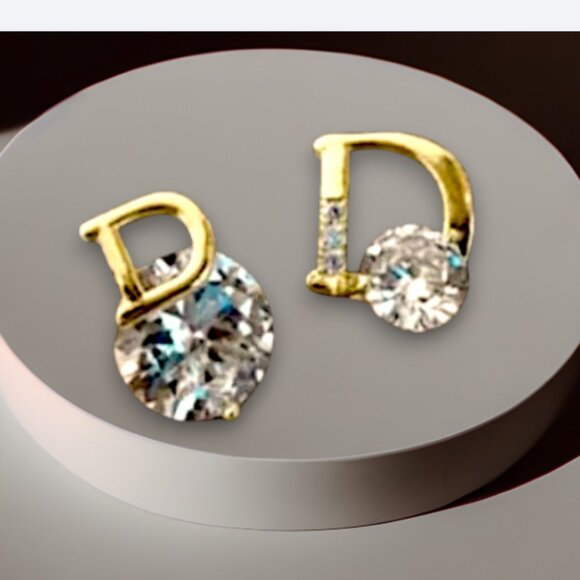 Asymmetrical Exquisite Earrings with Imitation Diamonds Shiny Women's Jewelry - Picture 3 of 6